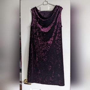 Purple velvet dress